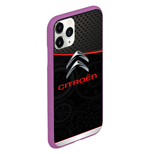 Чехол iPhone 11 Pro матовый Citroen auto car / 3D-Фиолетовый – фото 2