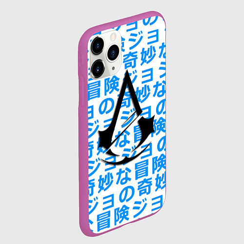 Чехол iPhone 11 Pro матовый Assassins Creed japan game / 3D-Фиолетовый – фото 2