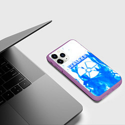 Чехол iPhone 11 Pro матовый Stalker голубой огонь, цвет: 3D-фиолетовый — фото 2