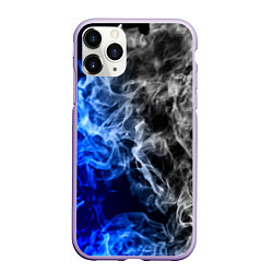 Чехол iPhone 11 Pro матовый Столкновение дыма, цвет: 3D-светло-сиреневый