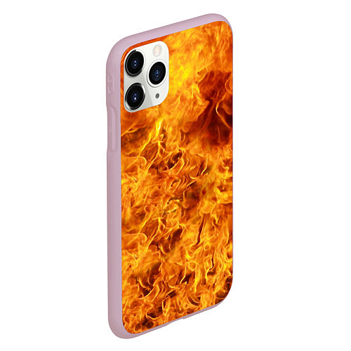 Чехол iPhone 11 Pro матовый Весь в огне / 3D-Розовый – фото 2