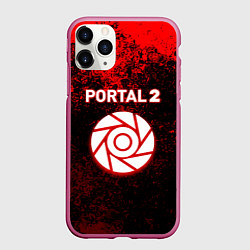 Чехол iPhone 11 Pro матовый Half life красные краски, цвет: 3D-малиновый