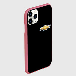 Чехол iPhone 11 Pro матовый Chevrolet logo, цвет: 3D-малиновый — фото 2