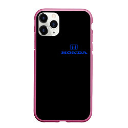 Чехол iPhone 11 Pro матовый Honda blue logo, цвет: 3D-малиновый