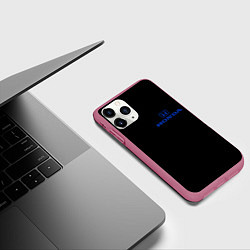 Чехол iPhone 11 Pro матовый Honda blue logo, цвет: 3D-малиновый — фото 2