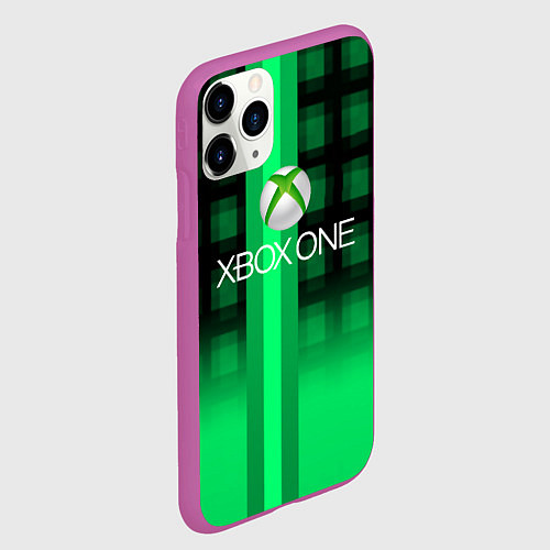 Чехол iPhone 11 Pro матовый Xbox game studio geometry / 3D-Фиолетовый – фото 2