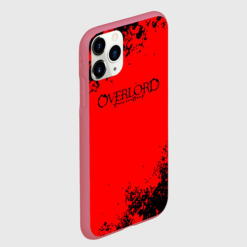 Чехол iPhone 11 Pro матовый Overlord anime / 3D-Малиновый – фото 2