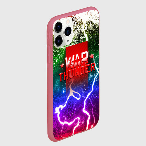 Чехол iPhone 11 Pro матовый Wartunder неоновые брызги красок / 3D-Малиновый – фото 2