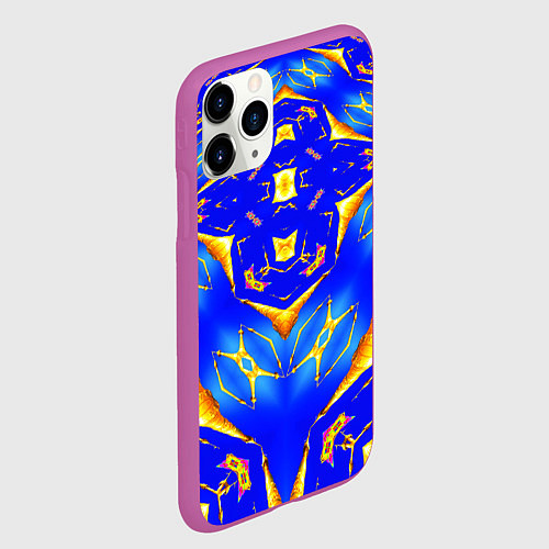 Чехол iPhone 11 Pro матовый Оптические стёкла абстракция / 3D-Фиолетовый – фото 2