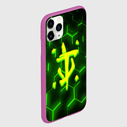 Чехол iPhone 11 Pro матовый Doom кислотная броня, цвет: 3D-фиолетовый — фото 2