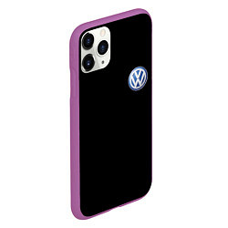 Чехол iPhone 11 Pro матовый Volkswagen logo auto, цвет: 3D-фиолетовый — фото 2