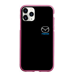 Чехол iPhone 11 Pro матовый Mazda logo auto, цвет: 3D-малиновый