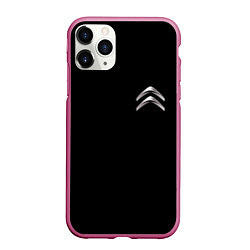 Чехол iPhone 11 Pro матовый Citroen logo auto, цвет: 3D-малиновый