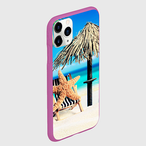 Чехол iPhone 11 Pro матовый Resort / 3D-Фиолетовый – фото 2