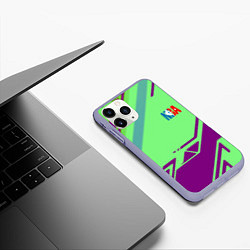 Чехол iPhone 11 Pro матовый NBA geometry sport, цвет: 3D-светло-сиреневый — фото 2