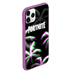 Чехол iPhone 11 Pro матовый Fortnite glitch tropix, цвет: 3D-фиолетовый — фото 2