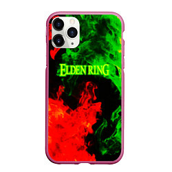 Чехол iPhone 11 Pro матовый Elden ring в огне рпг, цвет: 3D-малиновый