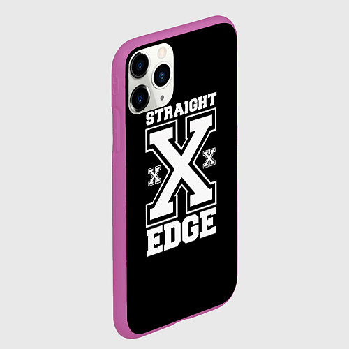 Чехол iPhone 11 Pro матовый Straight edge SXE / 3D-Фиолетовый – фото 2