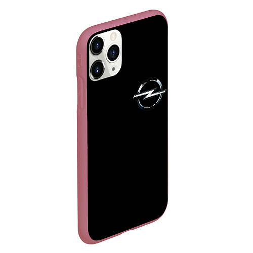 Чехол iPhone 11 Pro матовый Opel logo auto / 3D-Малиновый – фото 2