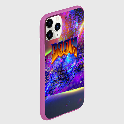 Чехол iPhone 11 Pro матовый Doom abstraction mars / 3D-Фиолетовый – фото 2