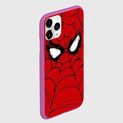 Чехол iPhone 11 Pro матовый Глаза Человека-паука, цвет: 3D-фиолетовый — фото 2