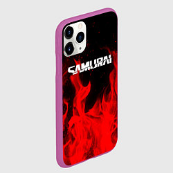 Чехол iPhone 11 Pro матовый Samurai fire red, цвет: 3D-фиолетовый — фото 2