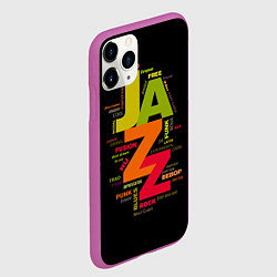 Чехол iPhone 11 Pro матовый Джазовые стили и жанры, цвет: 3D-фиолетовый — фото 2