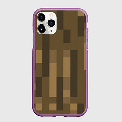 Чехол iPhone 11 Pro матовый Wood - Minecraft, цвет: 3D-фиолетовый