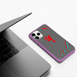 Чехол iPhone 11 Pro матовый Sally Face storm color, цвет: 3D-фиолетовый — фото 2