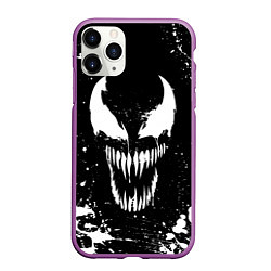 Чехол iPhone 11 Pro матовый Venom logo, цвет: 3D-фиолетовый