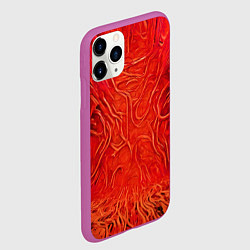 Чехол iPhone 11 Pro матовый Красный симбионт абстракция, цвет: 3D-фиолетовый — фото 2