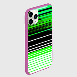 Чехол iPhone 11 Pro матовый Разноцветные вертикальные линии, цвет: 3D-фиолетовый — фото 2