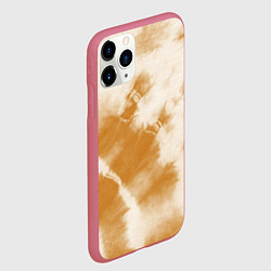 Чехол iPhone 11 Pro матовый Коричневый тай дай, цвет: 3D-малиновый — фото 2