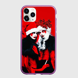 Чехол iPhone 11 Pro матовый Новые снегурочки - высокая мода, цвет: 3D-фиолетовый