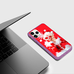 Чехол iPhone 11 Pro матовый Креативная снегурочки - высокая мода, цвет: 3D-фиолетовый — фото 2