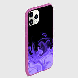 Чехол iPhone 11 Pro матовый Абстрактный фиолетовый огонь, цвет: 3D-фиолетовый — фото 2