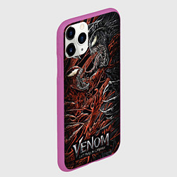 Чехол iPhone 11 Pro матовый Venom vs Carnage, цвет: 3D-фиолетовый — фото 2