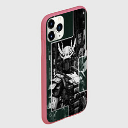 Чехол iPhone 11 Pro матовый Футуристичный боевой андроид, цвет: 3D-малиновый — фото 2