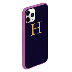 Чехол iPhone 11 Pro матовый Weasley jumper letter H, цвет: 3D-фиолетовый — фото 2
