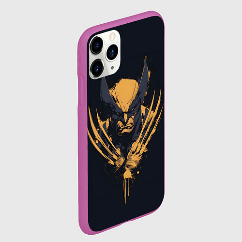 Чехол iPhone 11 Pro матовый Wolverine - art / 3D-Фиолетовый – фото 2