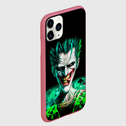 Чехол iPhone 11 Pro матовый Безумный клоун Джокер, цвет: 3D-малиновый — фото 2