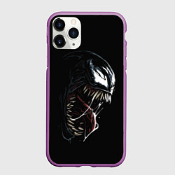 Чехол iPhone 11 Pro матовый Рёв Венома, цвет: 3D-фиолетовый