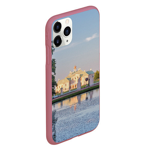 Чехол iPhone 11 Pro матовый Меншиковский дворец в Ораниенбауме / 3D-Малиновый – фото 2