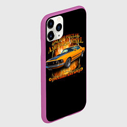Чехол iPhone 11 Pro матовый Форд Мустанг, цвет: 3D-фиолетовый — фото 2