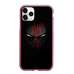 Чехол iPhone 11 Pro матовый Darkness Deadpool, цвет: 3D-малиновый