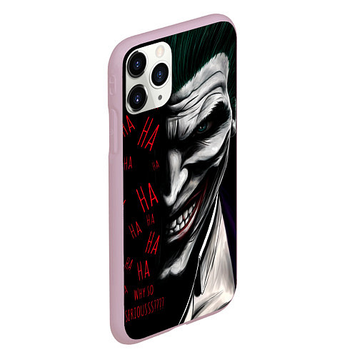 Чехол iPhone 11 Pro матовый Joker in the dark / 3D-Розовый – фото 2