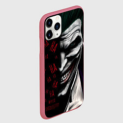 Чехол iPhone 11 Pro матовый Joker in the dark, цвет: 3D-малиновый — фото 2