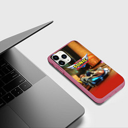 Чехол iPhone 11 Pro матовый Team Sonic racing - video game, цвет: 3D-малиновый — фото 2