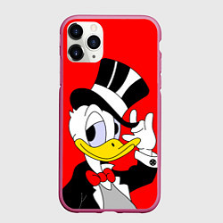 Чехол iPhone 11 Pro матовый Дональ Дак в цилиндре