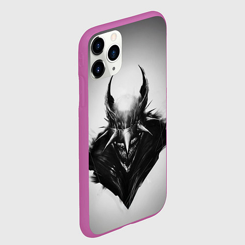 Чехол iPhone 11 Pro матовый Batman who laughs / 3D-Фиолетовый – фото 2